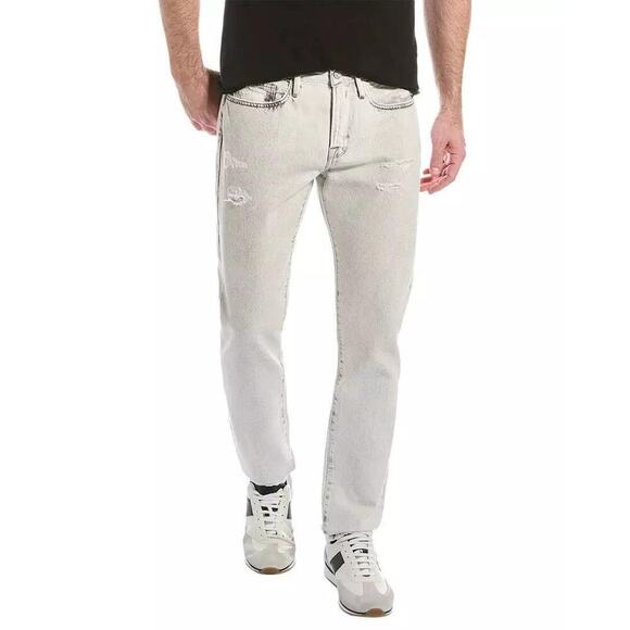 Frame Men's L'Homme Slim-Fit Mid-Rise Jeans Calverton Distressed 29x33 NWT - Picture 8 of 9